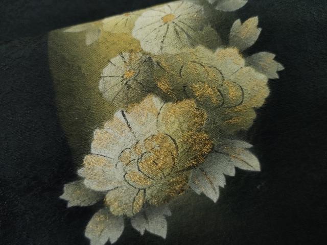平和屋着物●訪問着　草花文　暈し染め　金彩　正絹　逸品　AABL4136cs