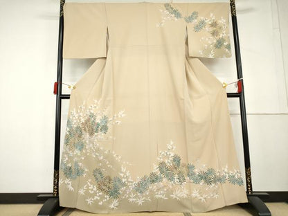 平和屋着物●訪問着　松竹梅文　暈し染め　正絹　逸品　AABL4137cs