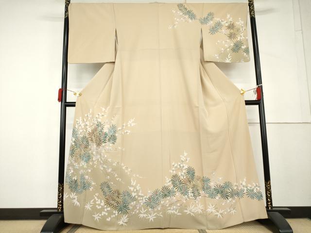平和屋着物●訪問着　松竹梅文　暈し染め　正絹　逸品　AABL4137cs