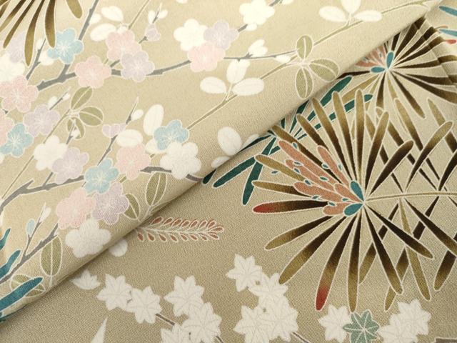 平和屋着物●訪問着　松竹梅文　暈し染め　正絹　逸品　AABL4137cs