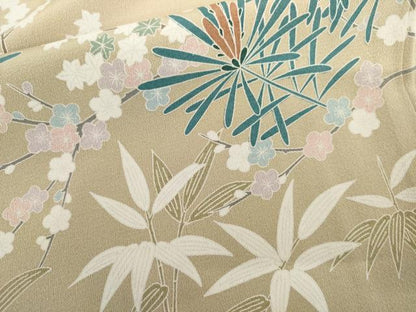 平和屋着物●訪問着　松竹梅文　暈し染め　正絹　逸品　AABL4137cs