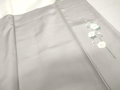 平和屋着物●熊野桂堂 友禅　蝋纈染　訪問着　流水枝花文　暈し染め　正絹　逸品　AABL4138cs