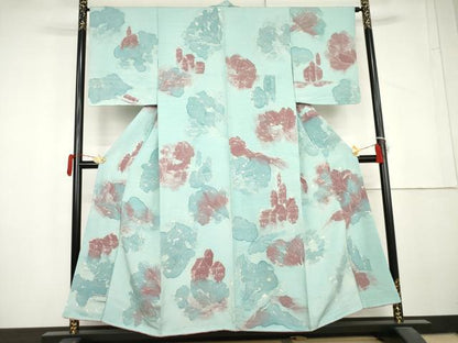 平和屋着物●上質な小紋　ろうけつ染　風景樹林文　正絹　逸品　未使用　AABL4144cs