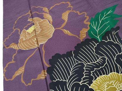 平和屋着物●豪華振袖　草花文　金彩　やまと誂製　正絹　逸品　AABL4149cs
