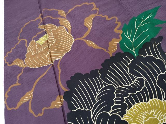平和屋着物●豪華振袖　草花文　金彩　やまと誂製　正絹　逸品　AABL4149cs