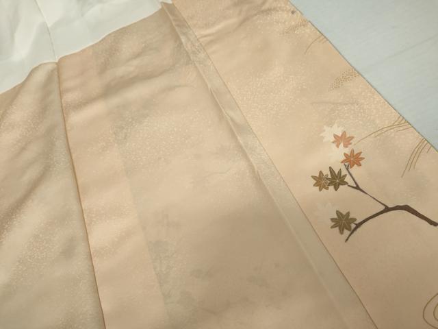 平和屋着物●訪問着　駒刺繍　花筏文　暈し染め　金彩　正絹　逸品　未使用　AABL4153cs