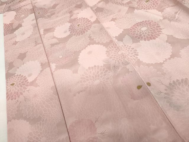 平和屋着物▼上質な小紋　地紋起こし　菊　暈し染め　正絹　逸品　AABL4160cs