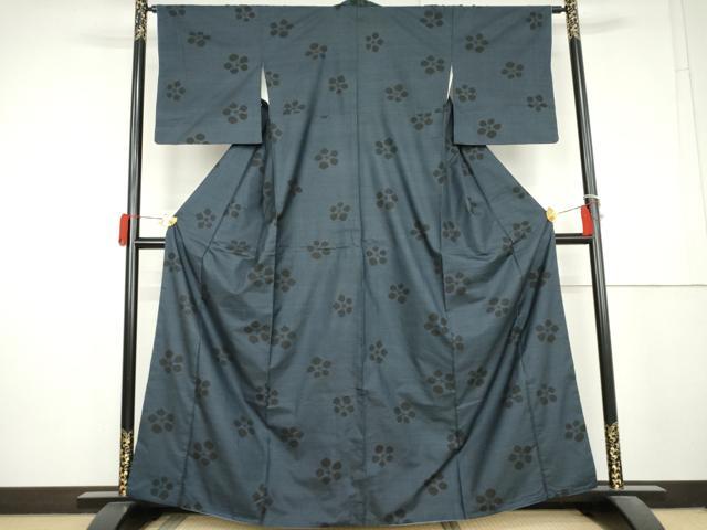平和屋着物●本場大島紬　7マルキ　舞花文　正絹　逸品　AABL4168cs