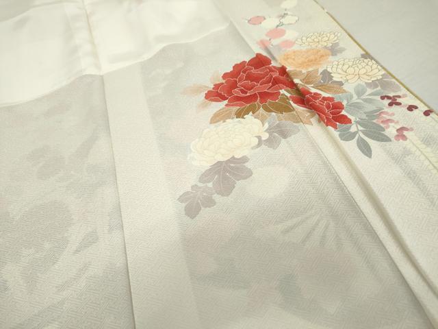 平和屋着物●訪問着　刺繍　花車文　金彩　正絹　逸品　AABL4175cs