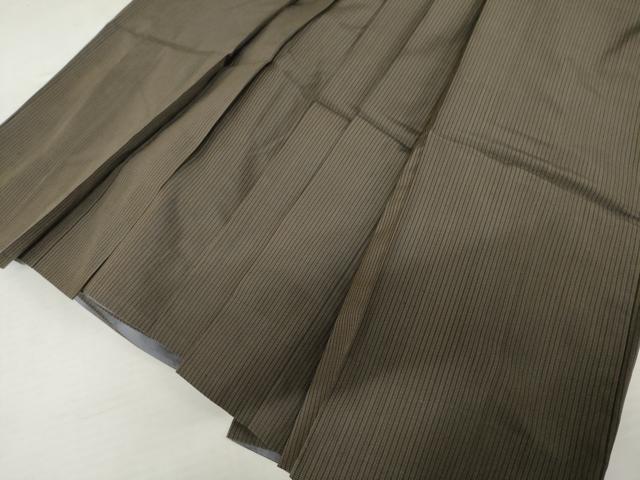 平和屋着物●男性　馬乗り袴　縞　正絹　逸品　AABL4177cs