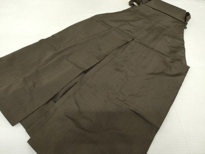 平和屋着物●男性　馬乗り袴　縞　正絹　逸品　AABL4177cs