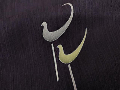 平和屋着物●上質な小紋　鳥　正絹　逸品　AABL4182cs