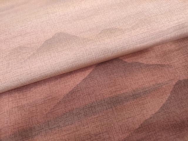 平和屋着物●本場大島紬　染大島　遠山風景文　正絹　逸品　未使用　AABL4187cs