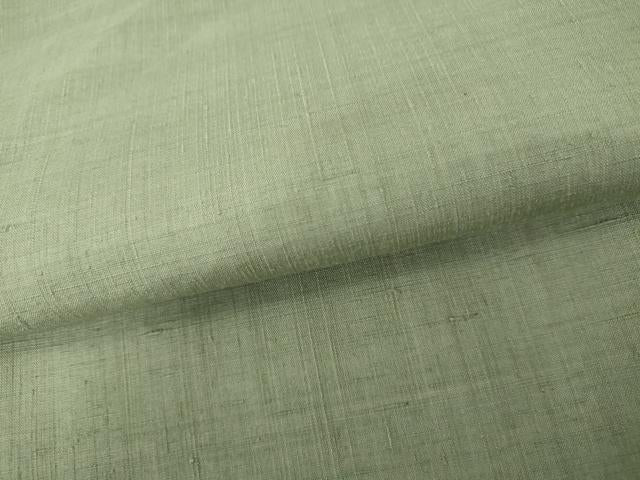 平和屋着物●結城紬　色無地　薄青色　正絹　逸品　未使用　AABL4188cs