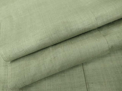 平和屋着物●結城紬　色無地　薄青色　正絹　逸品　未使用　AABL4188cs
