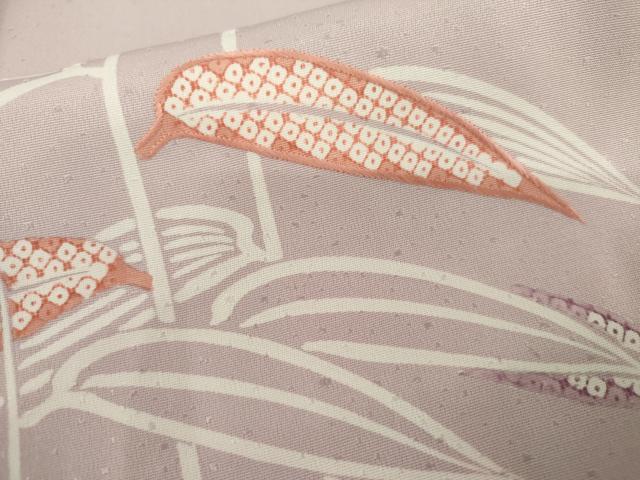 平和屋着物●訪問着　刺繍　枝葉文　鈴乃屋扱い　正絹　逸品　AABL4193cs