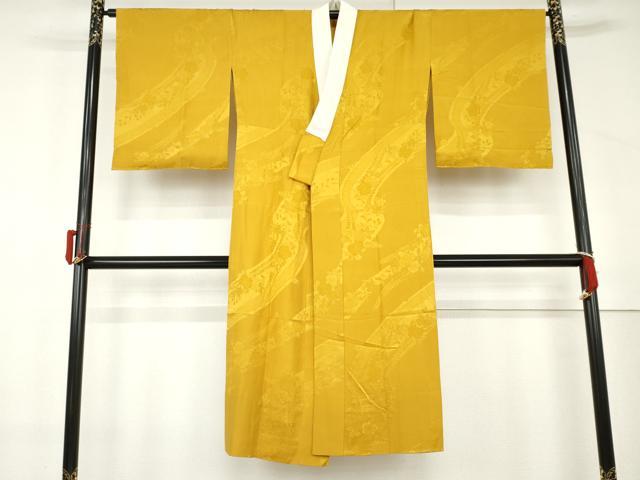 平和屋着物●長襦袢　無双仕立て　辻が花地紋　金色　やまと誂製　正絹　逸品　AABL4199cs