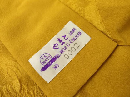 平和屋着物●長襦袢　無双仕立て　辻が花地紋　金色　やまと誂製　正絹　逸品　AABL4199cs