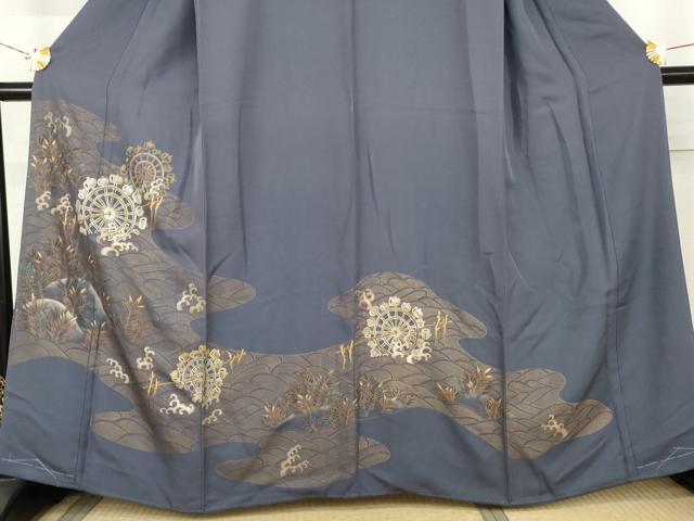 平和屋着物●豪華色留袖　土車　金彩　正絹　逸品　AABL4200cs