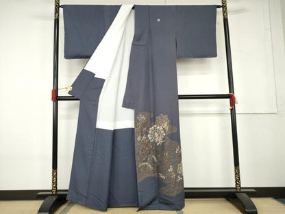 平和屋着物●豪華色留袖　土車　金彩　正絹　逸品　AABL4200cs