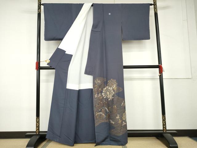 平和屋着物●豪華色留袖　土車　金彩　正絹　逸品　AABL4200cs