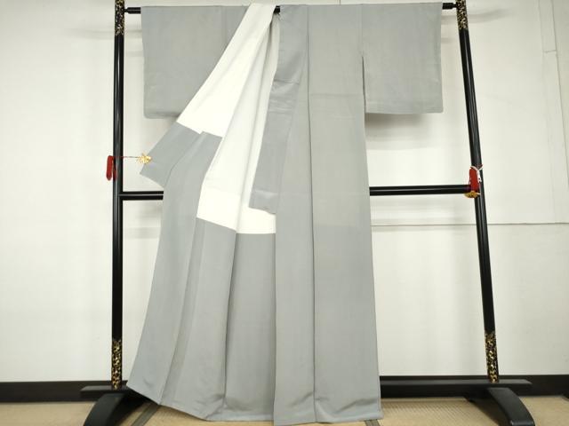 平和屋着物●上質な色無地　秘色色　正絹　逸品　AABL4203cs