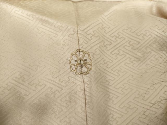 平和屋着物●訪問着　刺繍　誰が袖花文　金糸　金彩　正絹　逸品　AABL4207cs