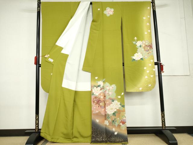 平和屋着物●豪華振袖　花鼓文　桜　暈し染め　金彩　やまと誂製　正絹　逸品　AABL4209cs