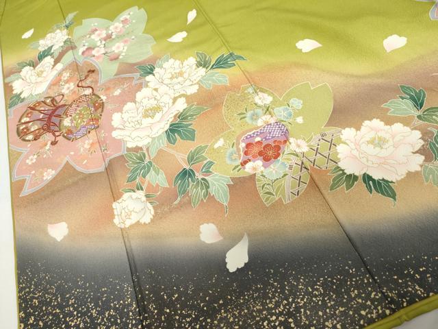 平和屋着物●豪華振袖　花鼓文　桜　暈し染め　金彩　やまと誂製　正絹　逸品　AABL4209cs