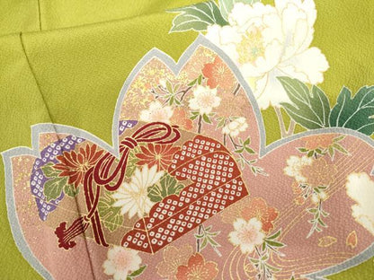 平和屋着物●豪華振袖　花鼓文　桜　暈し染め　金彩　やまと誂製　正絹　逸品　AABL4209cs