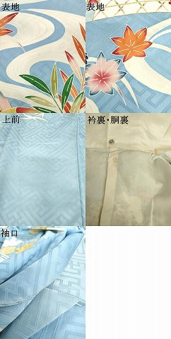 平和屋着物●豪華振袖　駒刺繍　流水風景草花文　金彩　正絹　逸品　AABL4210cs