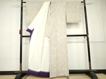 平和屋着物●上質な紬　霞文　正絹　逸品　AABL4212cs