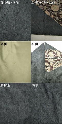 平和屋着物●中国三大刺繍　汕頭刺繍　スワトウ刺繍　相良刺繍　総刺繍　本場大島紬　染大島　訪問着　更紗花唐草文　正絹 逸品 AABL4215cs