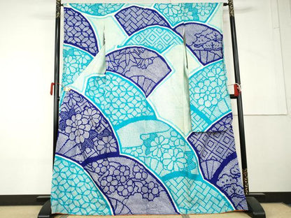 平和屋着物●豪華振袖　総絞り　松竹梅文　正絹　逸品　AABL4219cs