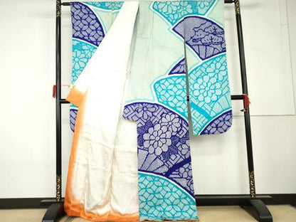 平和屋着物●豪華振袖　総絞り　松竹梅文　正絹　逸品　AABL4219cs