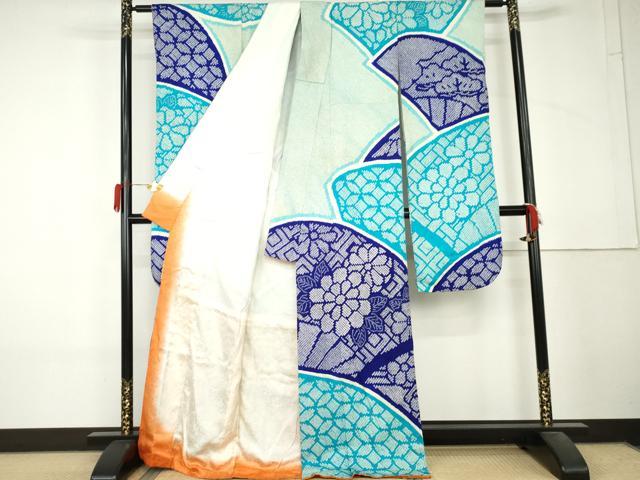 平和屋着物●豪華振袖　総絞り　松竹梅文　正絹　逸品　AABL4219cs
