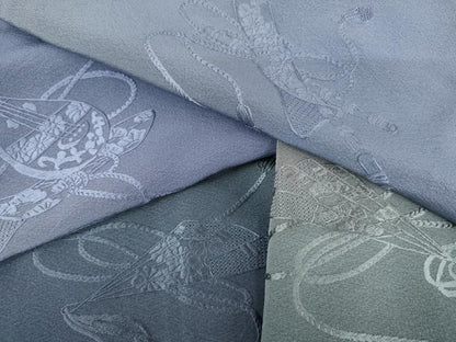 平和屋着物●中国三大刺繍　スワトウ刺繍　汕頭刺繍　総刺繍　訪問着　花楽器文　暈し染め　正絹　逸品　未使用　AABL4220cs