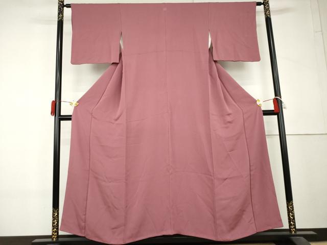 平和屋着物●上質な色無地　長春色　そごう扱い　正絹　逸品　AABL4221cs