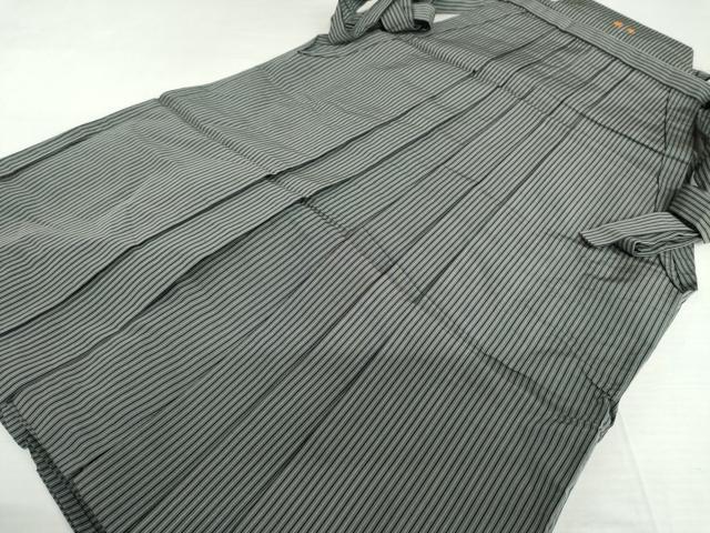 平和屋着物●男性　行灯袴　縞　正絹　逸品　AABL4223cs