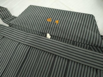 平和屋着物●男性　行灯袴　縞　正絹　逸品　AABL4223cs