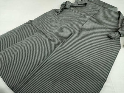 平和屋着物●男性　行灯袴　縞　正絹　逸品　AABL4223cs
