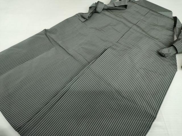 平和屋着物●男性　行灯袴　縞　正絹　逸品　AABL4223cs