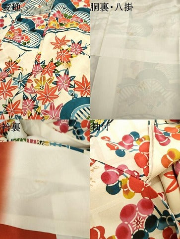 平和屋着物●豪華振袖　型染め　松竹梅文　正絹　逸品　AABL4230cs