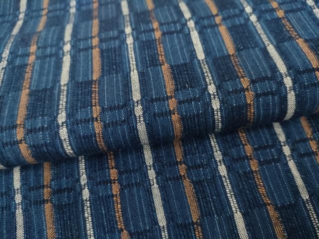 平和屋着物●上質な小紋　縞　綿　逸品　AABL4233cs
