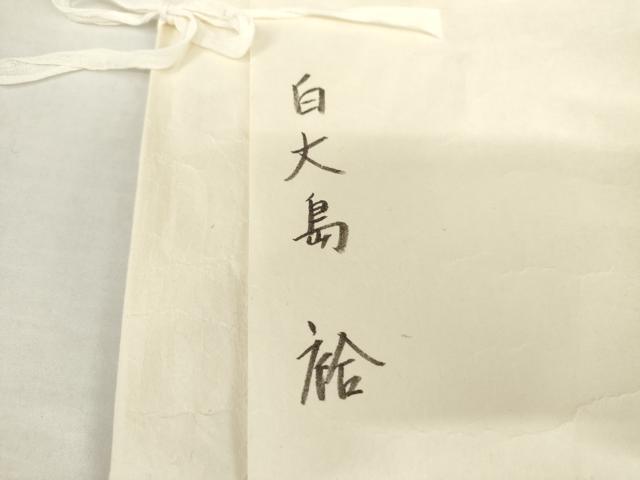 平和屋着物●京都祇園の老舗　ぎをん齋藤　本場大島紬　白大島　9マルキ　舞蝶文　たとう紙付き　正絹　逸品　AABL4236cs