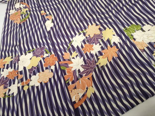 平和屋着物＃京都老舗銘店・に志田　道中着　駒刺繍　花丸文　金彩　たとう紙付き　正絹　逸品　AABL4238cs