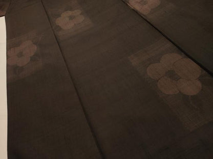 平和屋着物■上質な紬　花短冊文　正絹　逸品　AABL4242sx