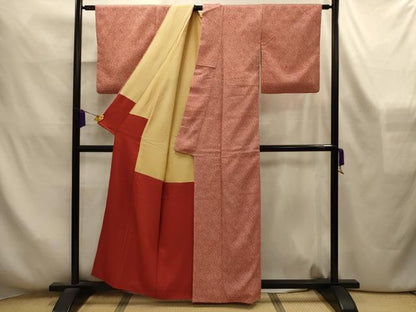 平和屋着物■大変加工の良い総絞り小紋　正絹　逸品　AABL4243sx