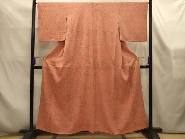 平和屋着物■大変加工の良い総絞り小紋　正絹　逸品　AABL4245sx