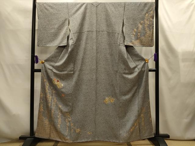 平和屋着物■訪問着　刺繍　地紙花文　金銀彩　金糸　正絹　逸品　AABL4250sx